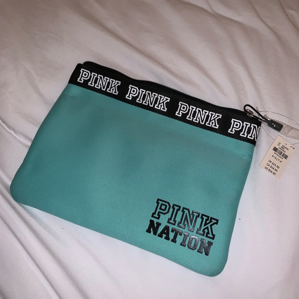 Pink bathing suit pouch